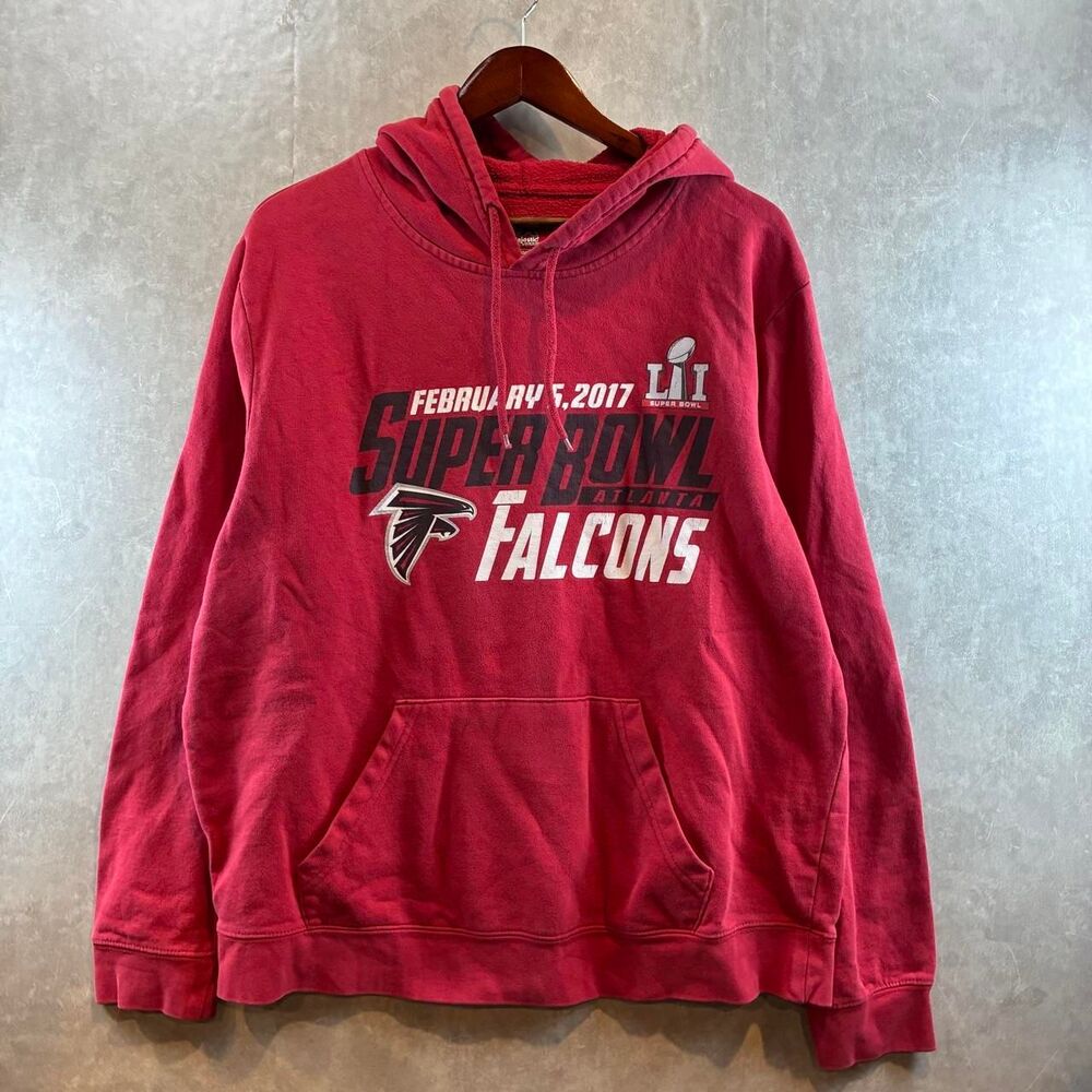 Nfl Men's Red and Burgundy Hoodie